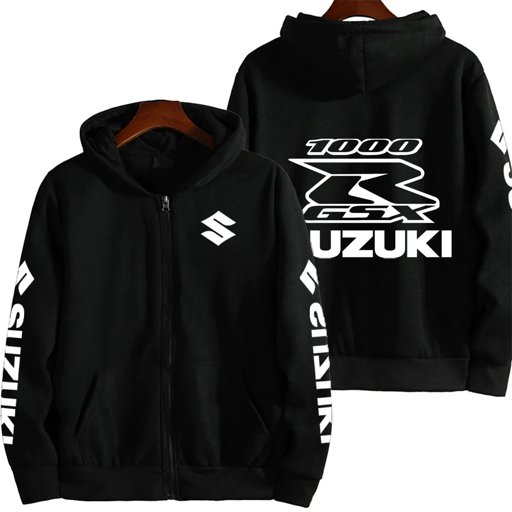 Suzuki gsx r1000 logotipo equipe de corrida da motocicleta dos homens zip up hoodie 2026 nova moda feminina moletom esportes casal jaquetas casaco