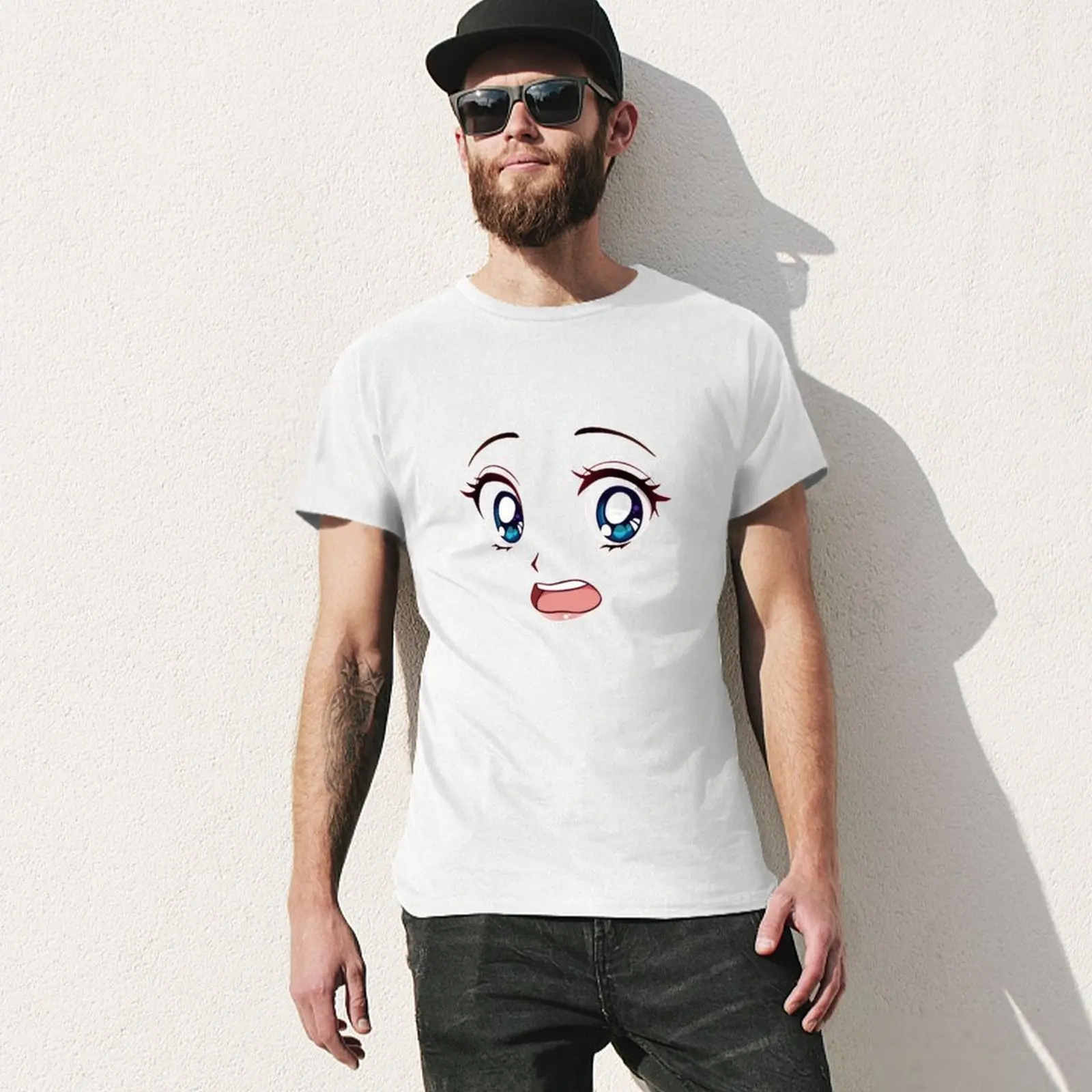 Anime Girl Case Funny And Cute T-shirt tops cute clothes Men's t-shirt image 3