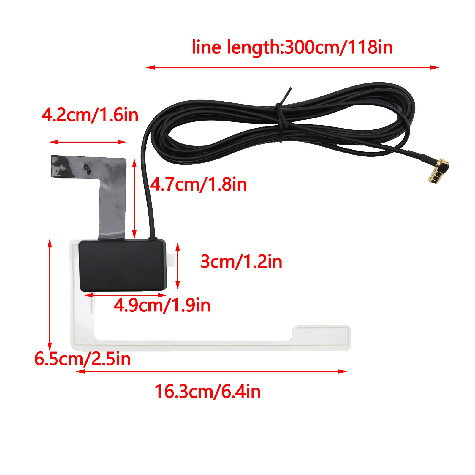 CASHCOW For Pioneer Kenwood JVC Sony 1pc Universal DAB Digital Car Radio Antenna SMB Window Glass Mount Built in Signal Booster