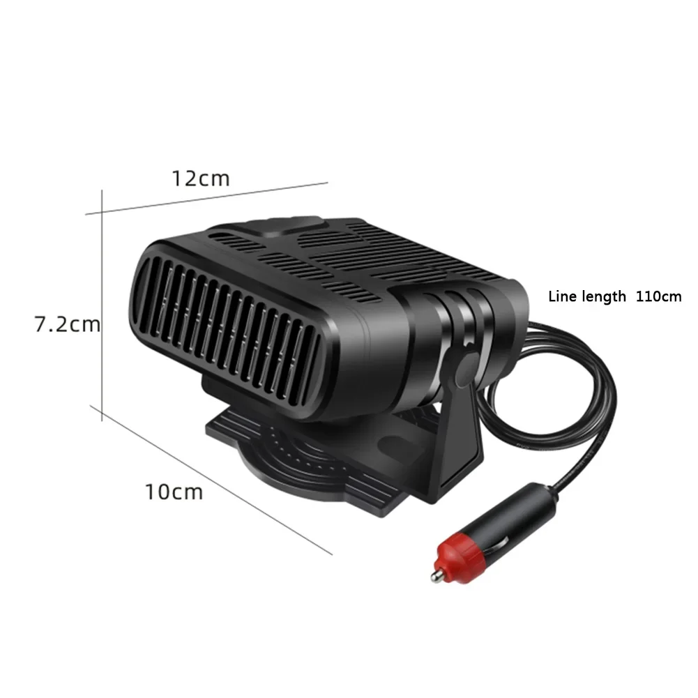 NEW 12V/24V Portable Car Heater Car Heater Fan 2IN1 Cooling Heating Auto Windshield Defroster Car Anti-Fog Heater Dryer 360°