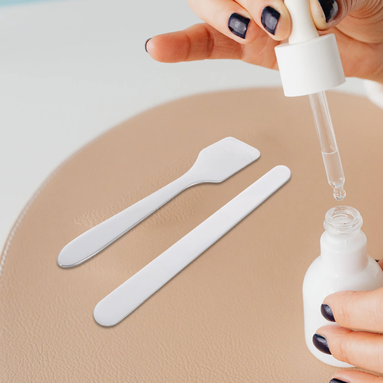 

5Pcs Stainless Steel Makeup Spatulas Mini Scoops for Face Mask Eye Cream Skincare Applicator Mini Makeup Spoons