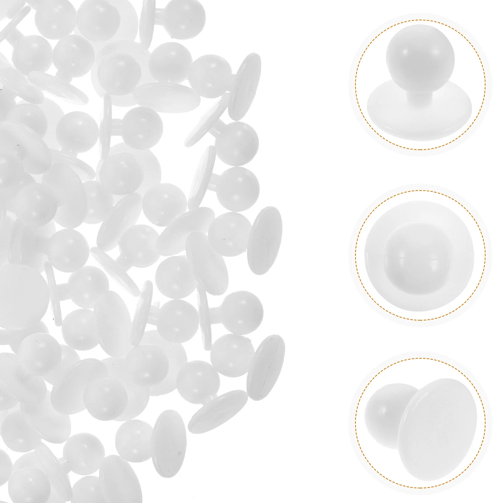 

100 Pcs White Buttons Jacket Plastic Sew-on Snap for Shirt Clothing Decorative Resin Rose Sewing Handmade