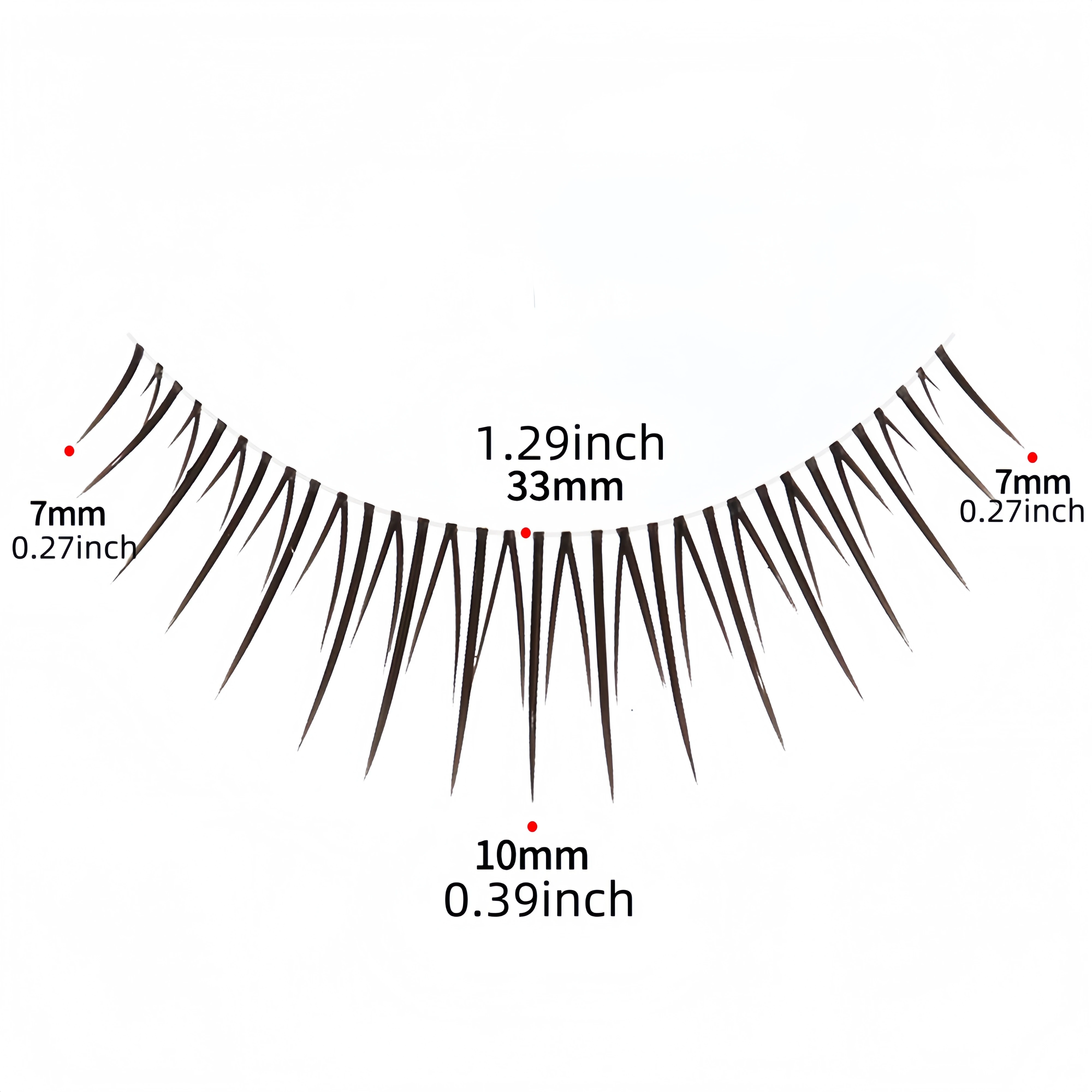 Korean U-shaped False Eyelashes Ins False Eyelashes Natural Wispy Soft V Shaped Lash Extension Comic Eye Makeup