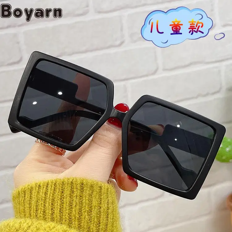 

Новинка, очки для родителей и детей Boyarn UV400, Детские квадратные очки с большой оправой в Корейском стиле для мальчиков и девочек, Gafas De