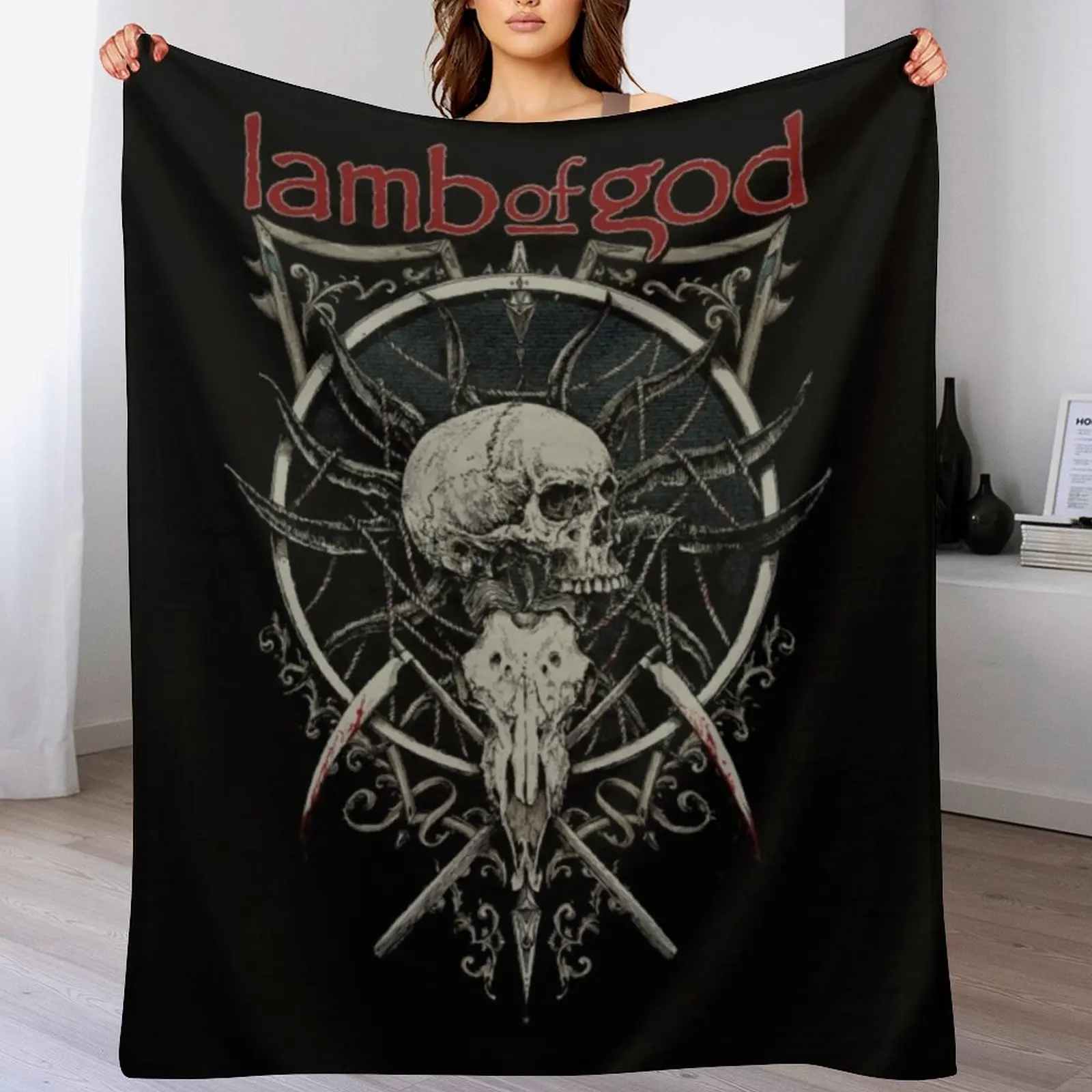 

Lamb of God Throw Blanket Shaggy Travel Blankets