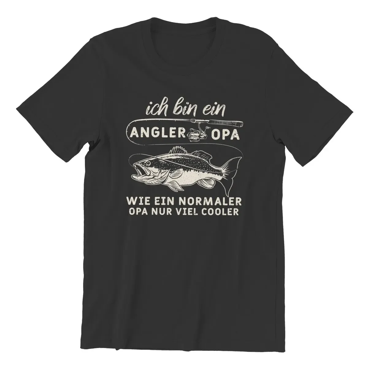 Herren Opa Angeln Angler Spruch Geschenk Weihnachten Vatertag fisch  T Shirts Men Cotton 2024 Fashion  Tees  Clothes Adult