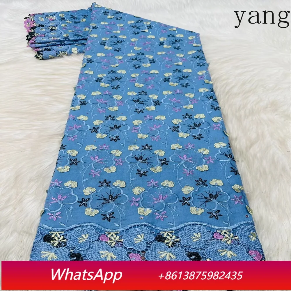 

CX 3D Decal Cotton Ethnic Style Lace Embroidery Flower Fabric