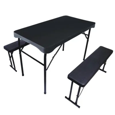 Factory Direct Outdoor Portable Dinner Table And Bench Chair Set