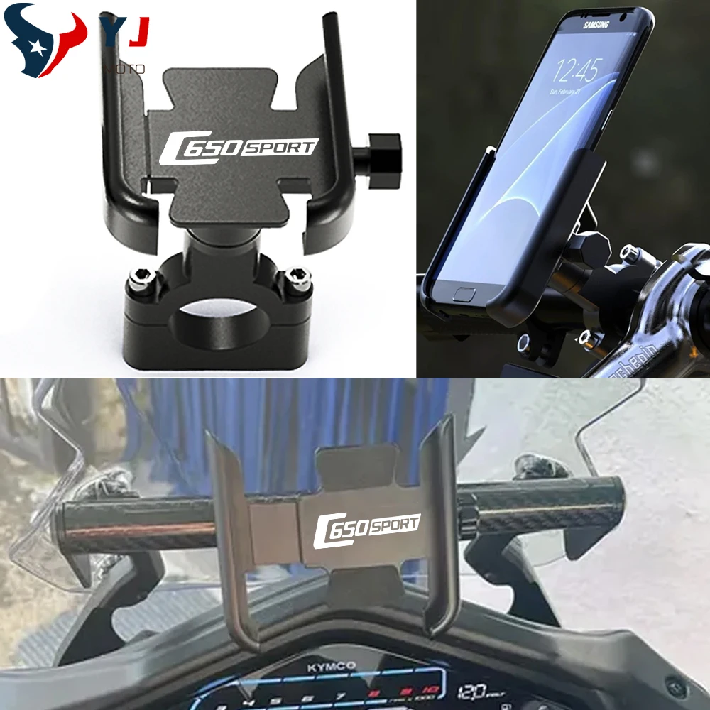 

Motorcycle Accessories Handlebar Mobile Phone Holder GPS Stand Bracket FOR BMW C650SPORT C650 SPORT C 650 SPORT 2015-2024 2025