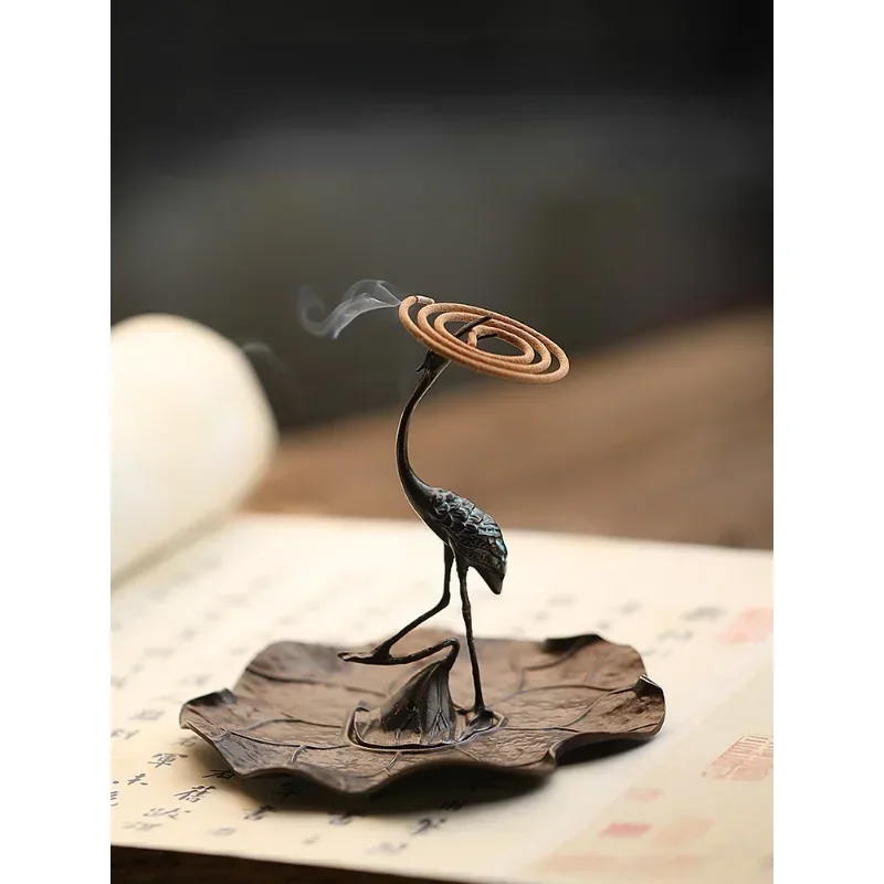 

Red-crowned Crane Incense Insert Agarwood Sandalwood Plate Incense Burner Decoration Household Indoor Insert Wire Incense Craft