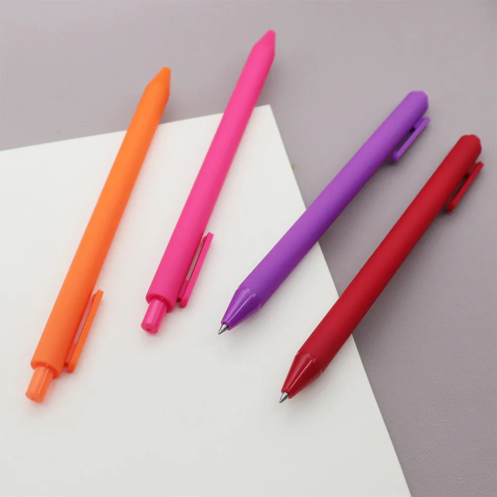 10Pcs Press Type Gel Pens Colorful Students Manual Writing Smooth Ink Office School Use Stationery Sign Test Note Supplies