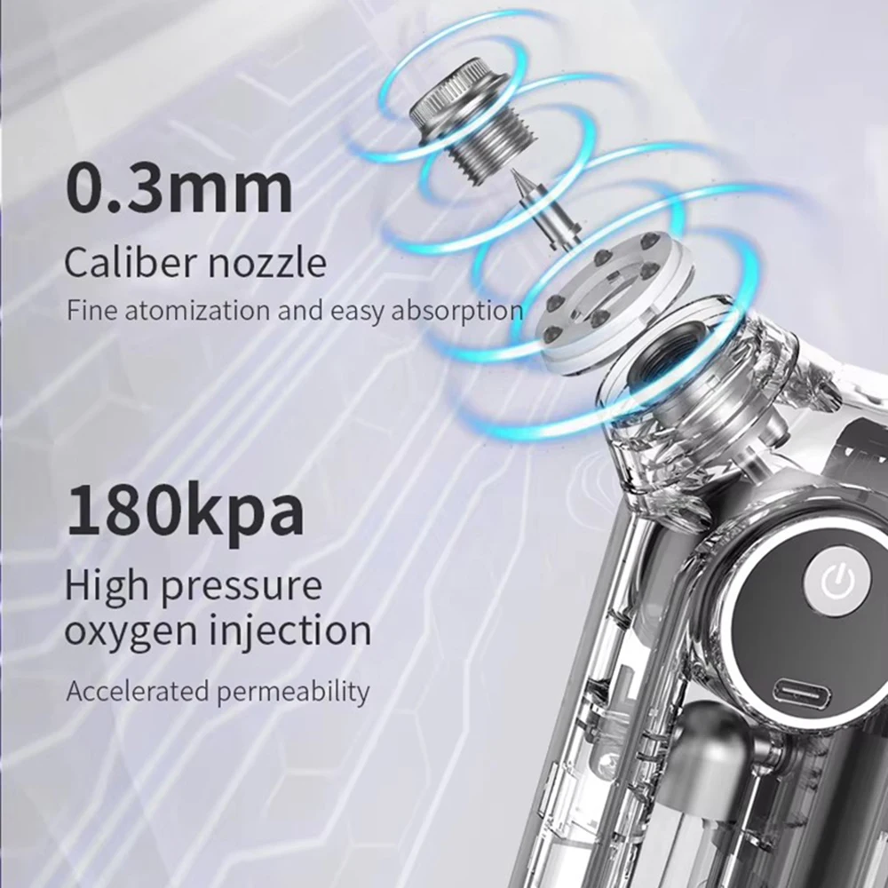 Spray hydratant pour la peau du visage, Infusion d'oxygène Nano, nettoyage en profondeur, nettoyant électrique pour le visage, améliore la peau sèche, pulvérisateur de brume