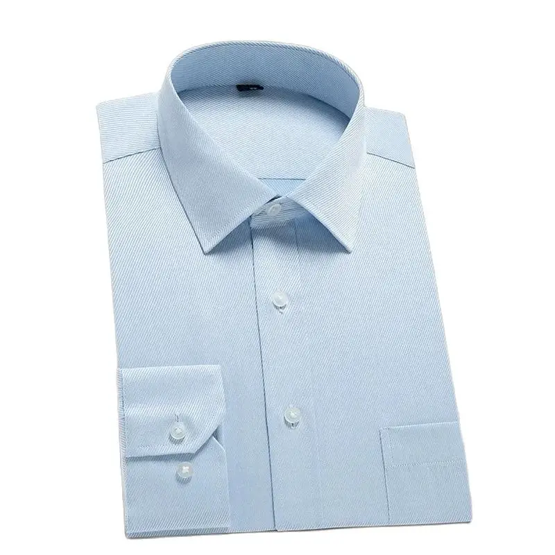 

Solid Color Men's White Dress Shirt Formal Business Longsleeve Shirt for Men Social Work Casual Long Sleeve Shirt Men Slim Fit