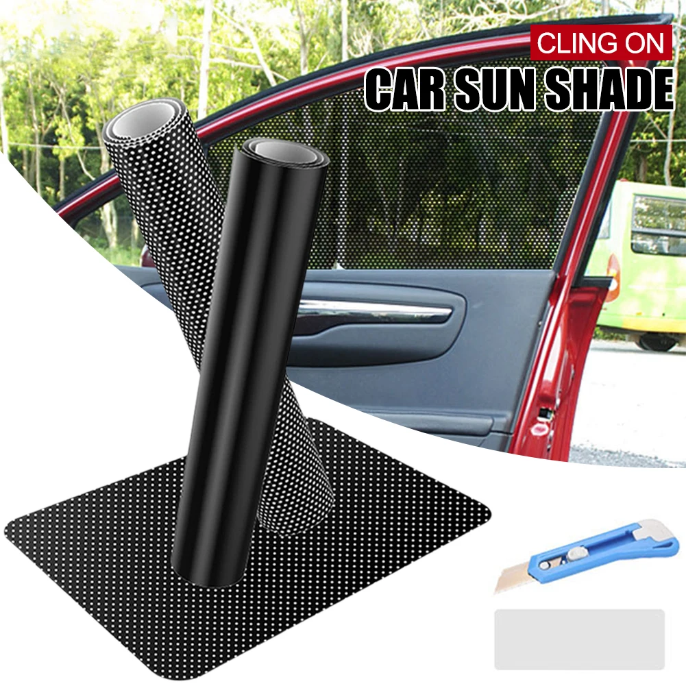 Car Window Tint Sun Shade Privacy Protection PVC Window Film Windshield Front Rear Windows Black Solar Film Sun UV Protection