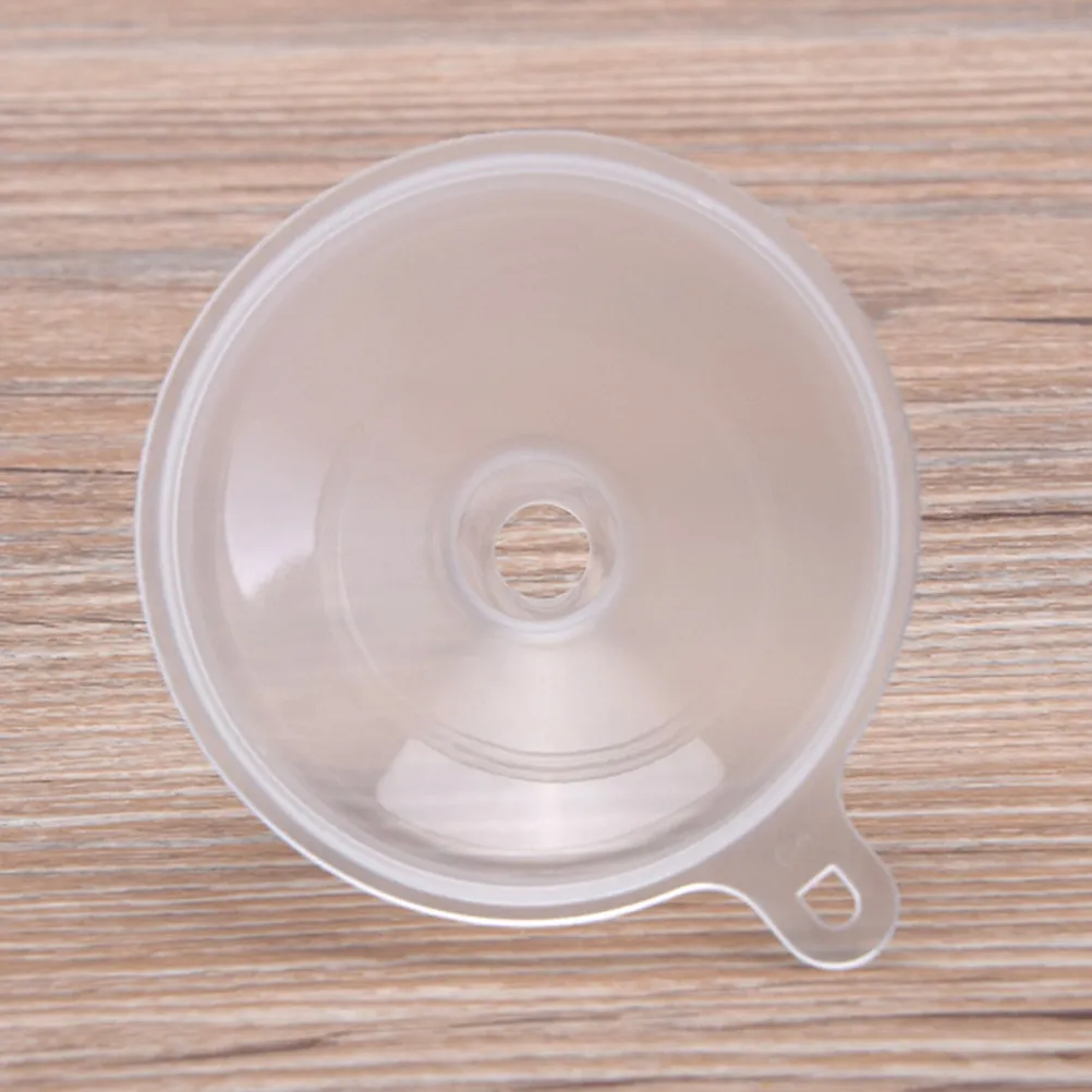 50Pcs Plastic Mini Funnels Liquid Transfer Filling Tools Transparent Small Kitchen Laboratory Splitter Funnel