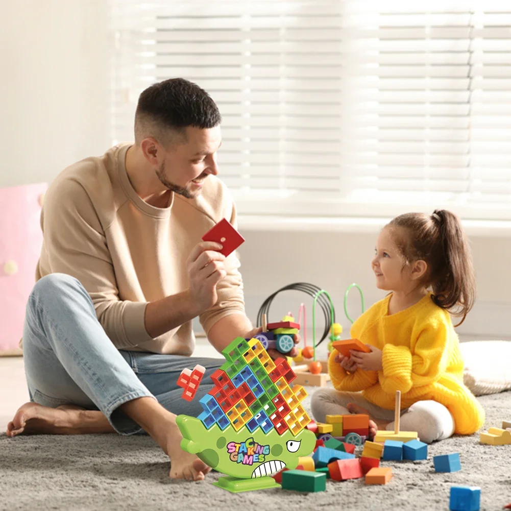 

48/64 PCS Balance Stacking Board Games Kids Adults Tower Block Toys Family Parties Travel Games Kids Puzzle Bulid Blocks Toy