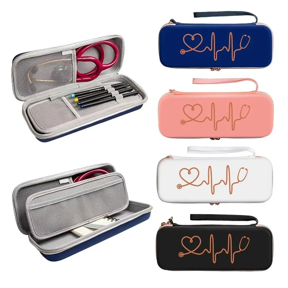 New Portable Stethoscope Case EVA Multi-function Storage Box Shockproof Waterproof Mesh Bag for 3M Littmann Classic III