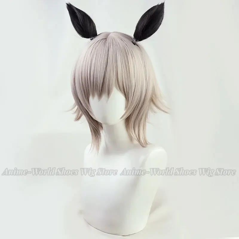 วิกผมคอสเพลย์ Umamusume: Pretty Derby ตัวละคร Curren Chan ผมสั้นสีเทาเขียว สำหรับผู้หญิงและเด็กผู้หญิง ใหม่ สำหรับเล่นบทบาทไอดอล