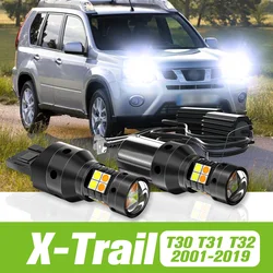 2pcs For Nissan X-Trail T30 T31 T32 2001-2019 Dual Mode LED Turn Signal+Daytime Running Light DRL 2008 2013 2014 Accessories