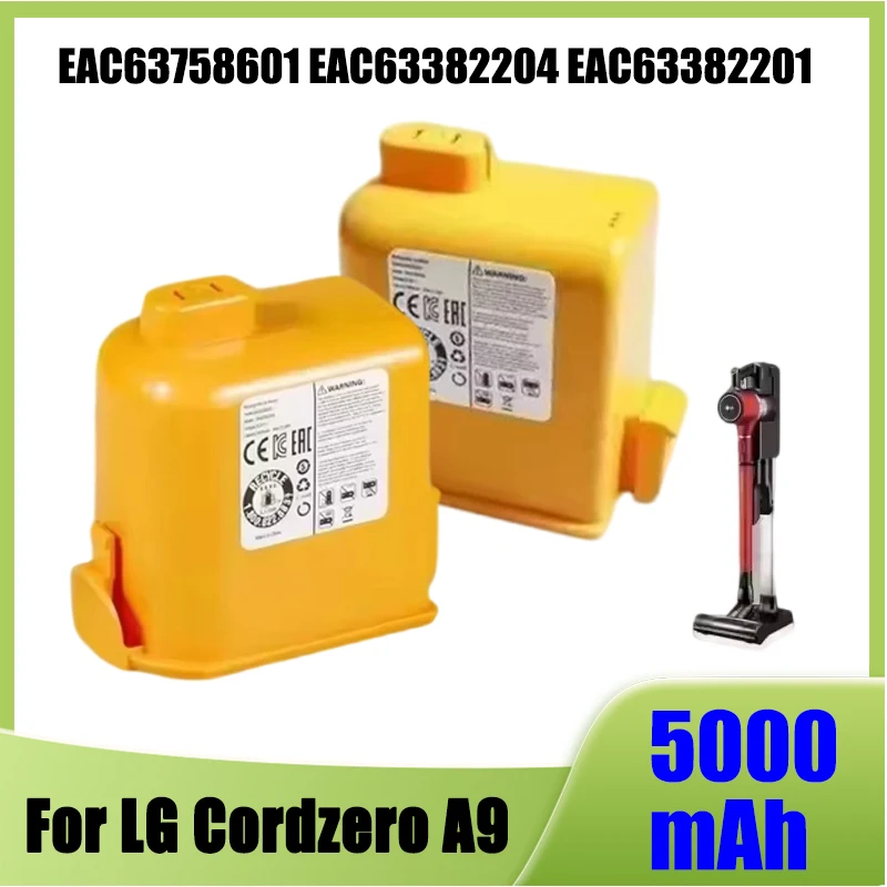 

2800mAh~5000mAh lithium-ion battery replacement for LG Cord Zero A9 vacuum cleaner