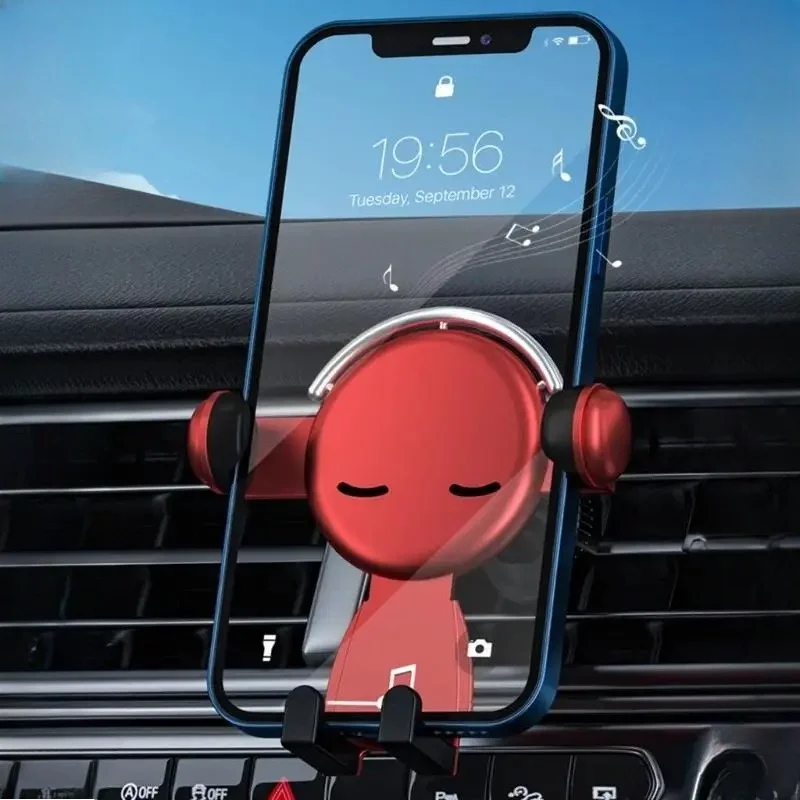 Car GPS Air Vent Phone Holder Stand Air Outlet Cellphone Bracket for iPhone 17 16 15 14 13 12 Samsung Xiaomi Mobile Phone Mount