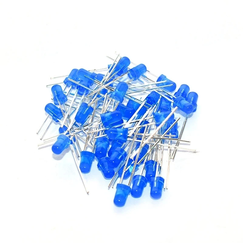 Assorted LED diodo kit de luz, kit DIY completo, verde, azul, branco, amarelo, vermelho, 3mm, 100 pcs por lote