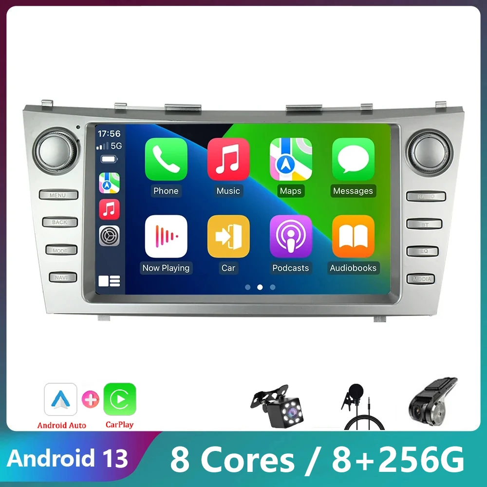 

Android 13 Car Radio Multimedia Video Player For Toyota Camry 2006 -2009 2010 2011 Navigation GPS wireless Carplay Head Unit