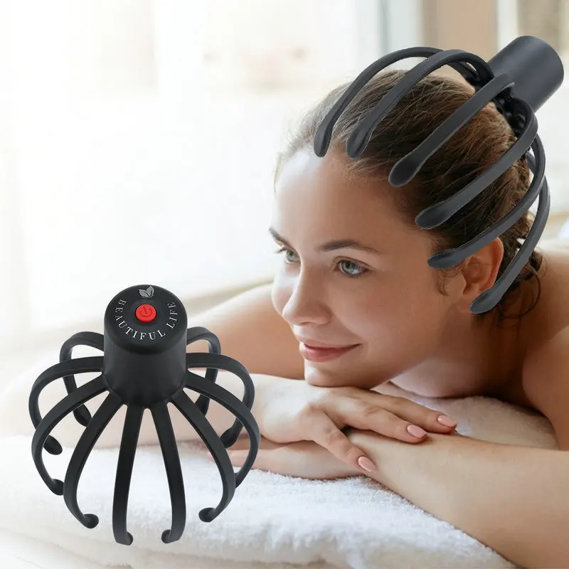 Multi-claw Electric Massager Head Scalp Kneading Massager Octopus Electric Head Massage Claw Household Portable And Comfortable