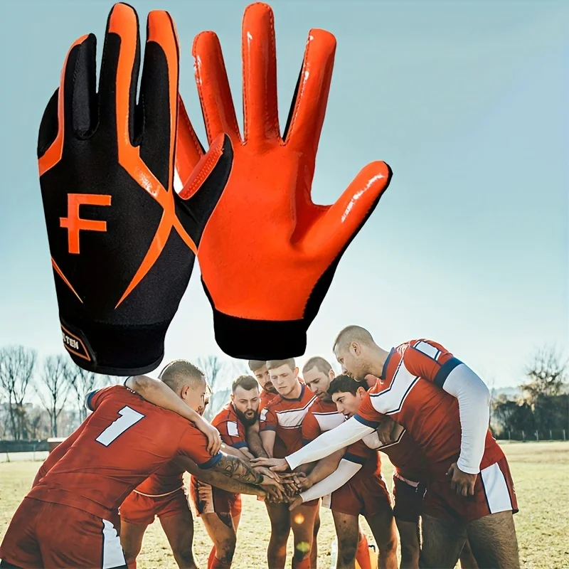 Football Receiver Gloves Men's Adult Receiver Gloves Pro 2.0 Grip Gloves Breathable