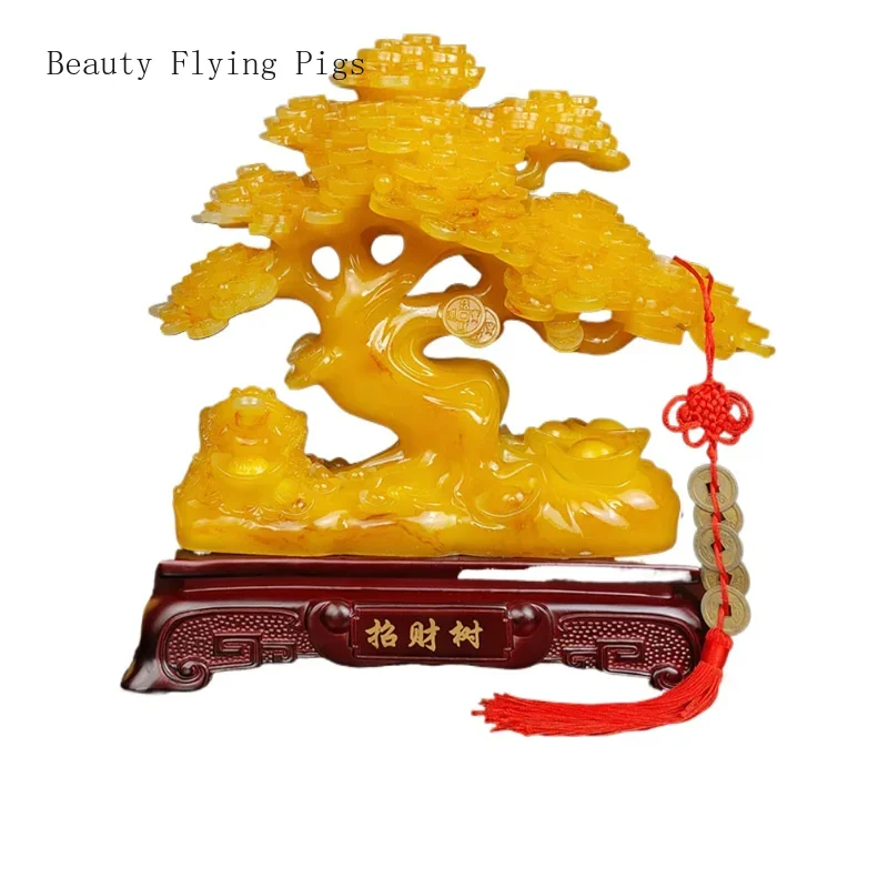 1PCS resin retro handmade lucky tree home living room wine cabinet front desk decoration opening gift Home decor accessories