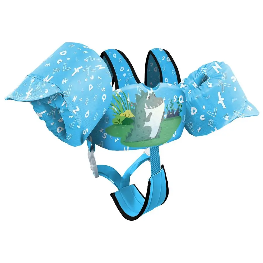 Kamizelka ratunkowa dla dzieci do 138 kg, dla chłopców i dziewcząt, pływaki dla maluchów z szelkami na ramiona i rękawami dla dzieci w wieku 2, 3, 4, 5, 6, 7 lat