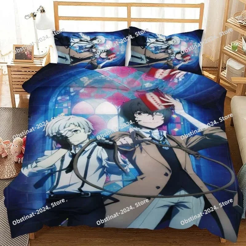 

3D Cartoon Bungo Stray Dogs Tales of the Lost Bedding Set Print With Pillowcase Duvet Cover Single Double Queen Super King Size