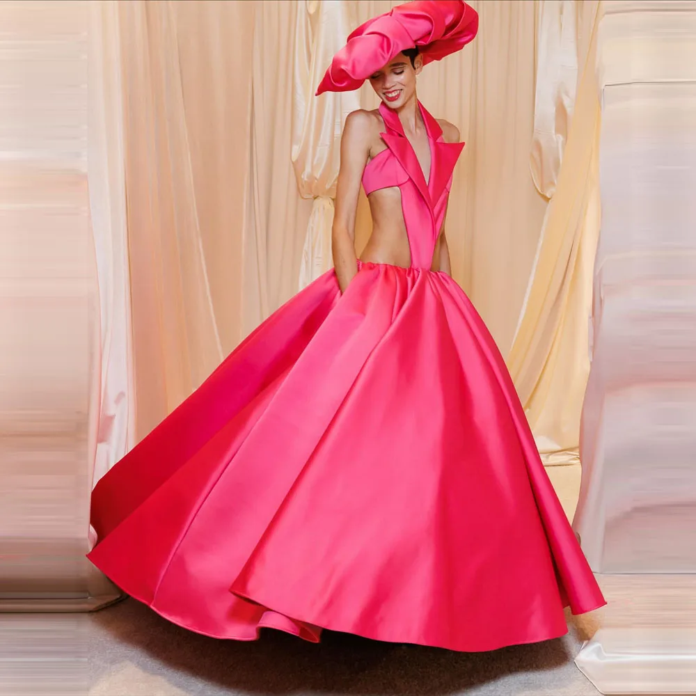 Sexy rückenfreie Damenkleider, sexy tiefer V-Ausschnitt, Ausschnitt-Sets, Damen-Partykleider, einzigartiges Design, Promi-Geburtstagskleider