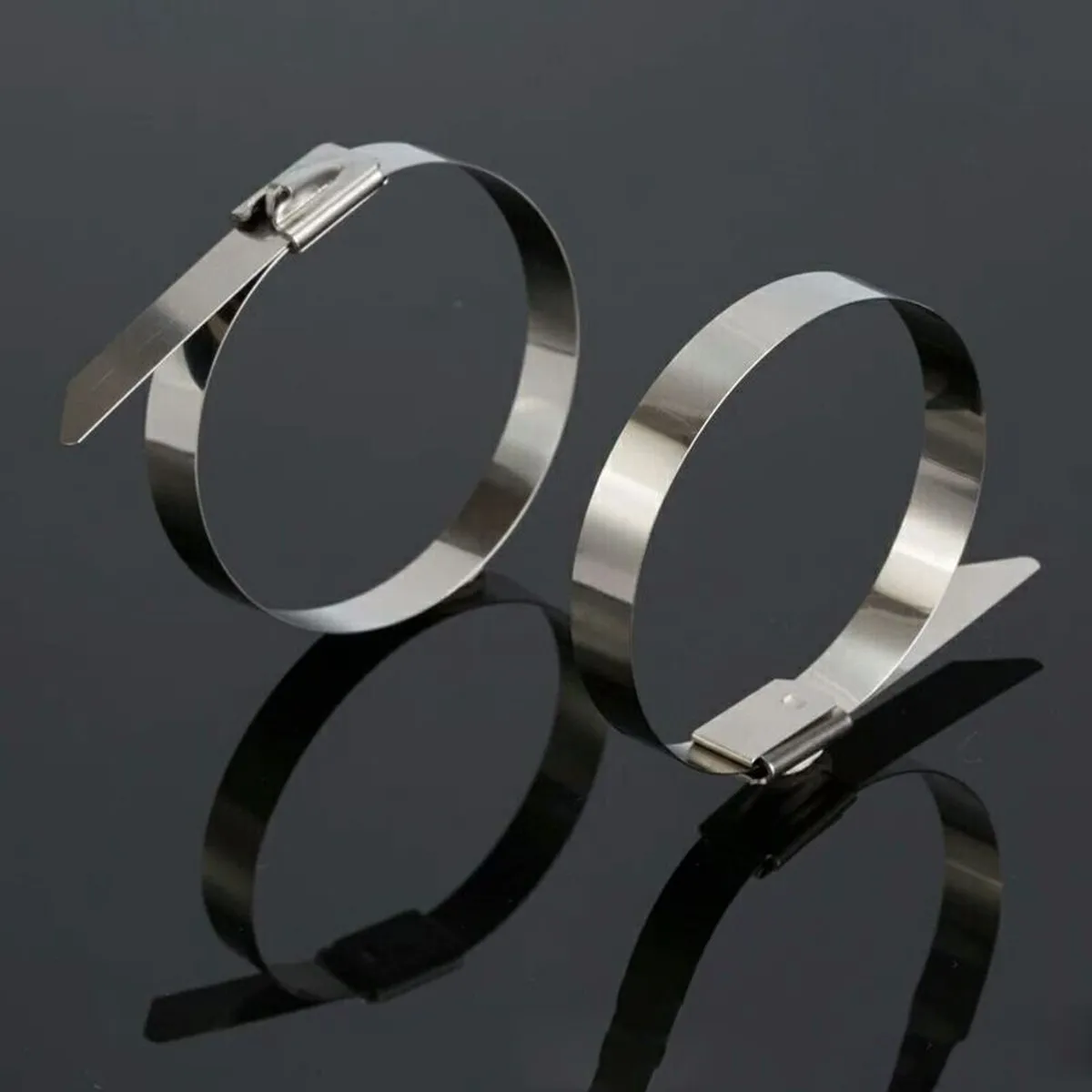 100Pcs Self-Locking Stainless Steel Cable Ties Heavy Duty Rustproof Wire Tie Wraps for Home Office Workshop 4.6x150mm Silver