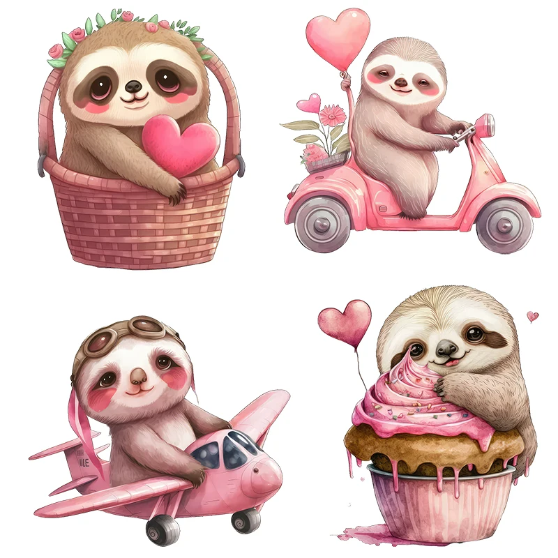 Three Ratels QB22 lovely cartoon sloth funny animal wall sticker for home decoration