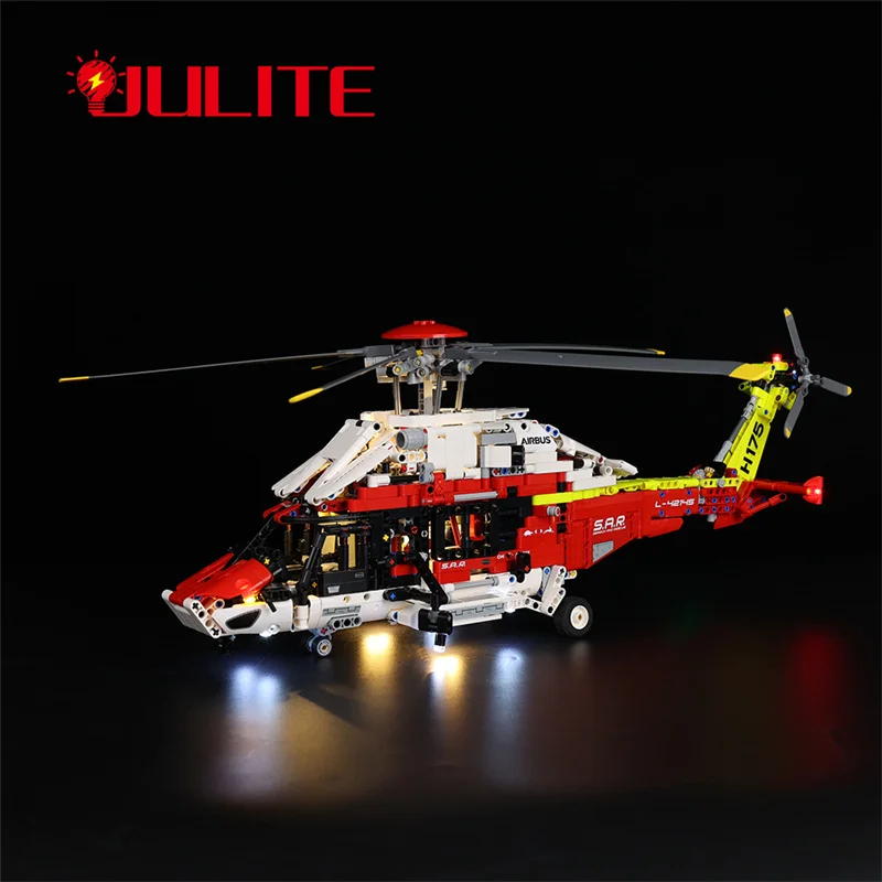 Kit de luz led bloco de construção para técnica 42145 airbus h175 resgate helicóptero (para não incluir o modelo) iluminação led acessórios diy