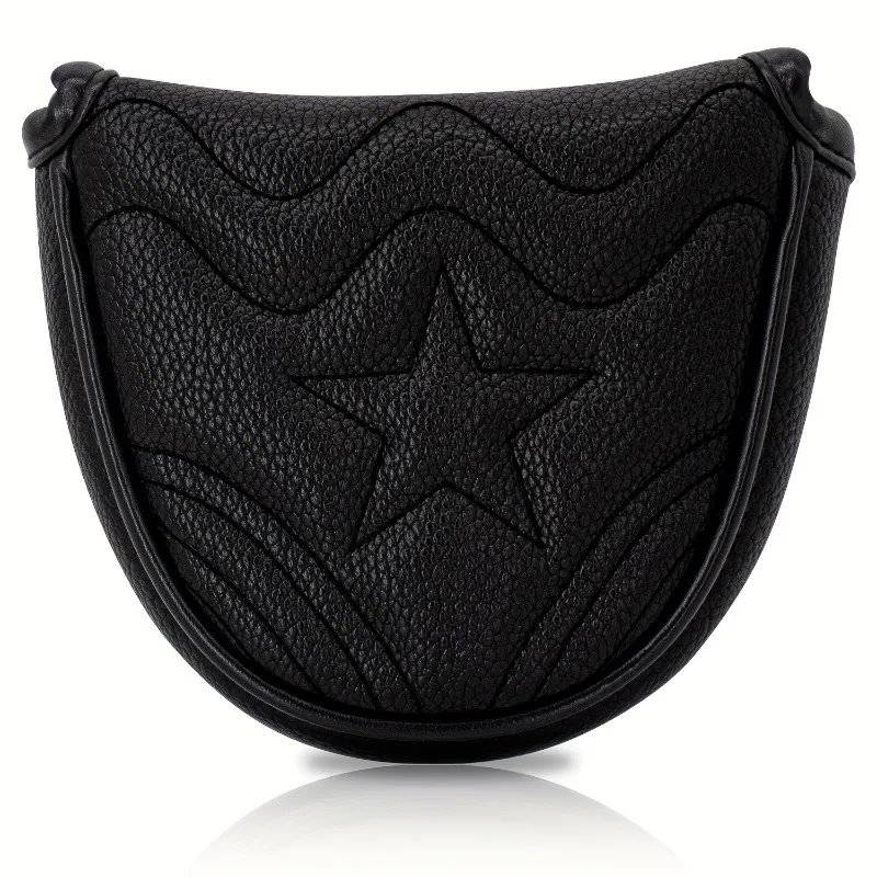 1 Piece of Black Star Shaped Design Golf Club Head Cover - Durable Protective Cover, Stylish and Practical, Golf Accessories