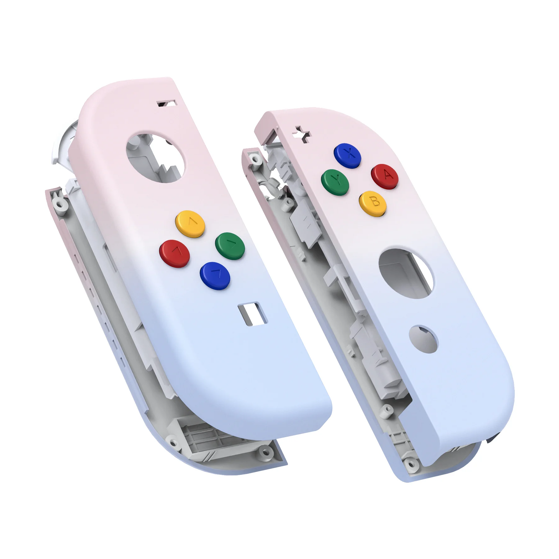 Capa de reposição eXtremeRate DIY para NS Switch e OLED JoyCon - Rosa Violeta