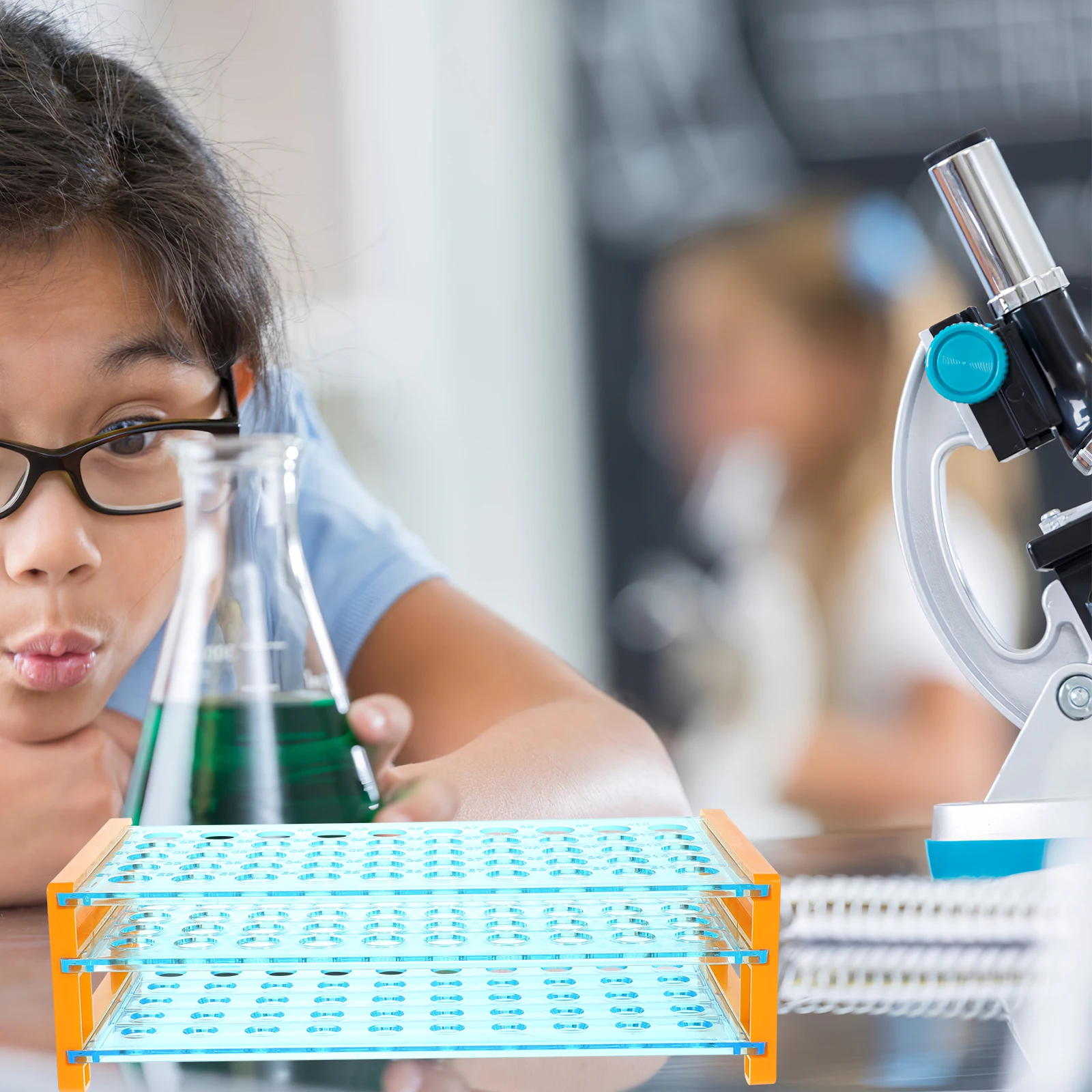 

Laboratory Test Tube Rack 50 Holes Centrifuge Stand Smooth Surface Durable Lightweight Easy Cleaning Test Tubes Rack