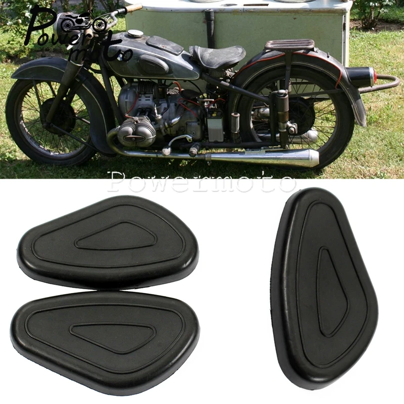 Motorcycle 2pcs Fuel Tank Traction Rubber Pads Cover For Zundapp BMW DBK750 DS750 KS750 K750 M72 M1M R12 R75 R51 R71 Replika