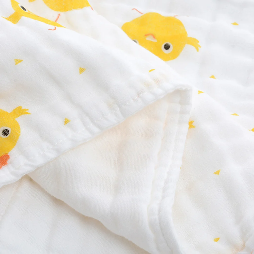 

110x110cm Infant Bath Towel Adorable Cartoon Blanket Cotton Baby Newborn Yellow Chick Super Comfortable Breathable Durable Gift
