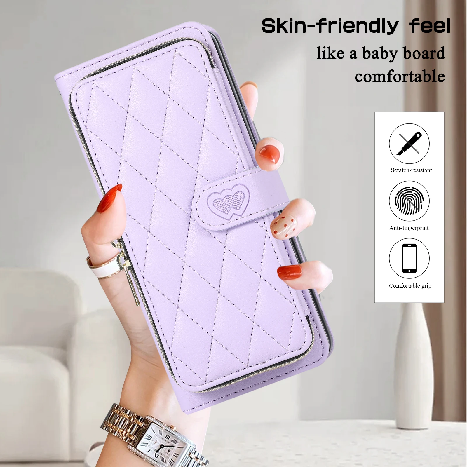 Crossbody Lanyard Leather Phone Case for Samsung Galaxy Z Fold 5 4 3 Fold5 Fold4 Fold3 5G Wallet with Card Holder Slot Cover