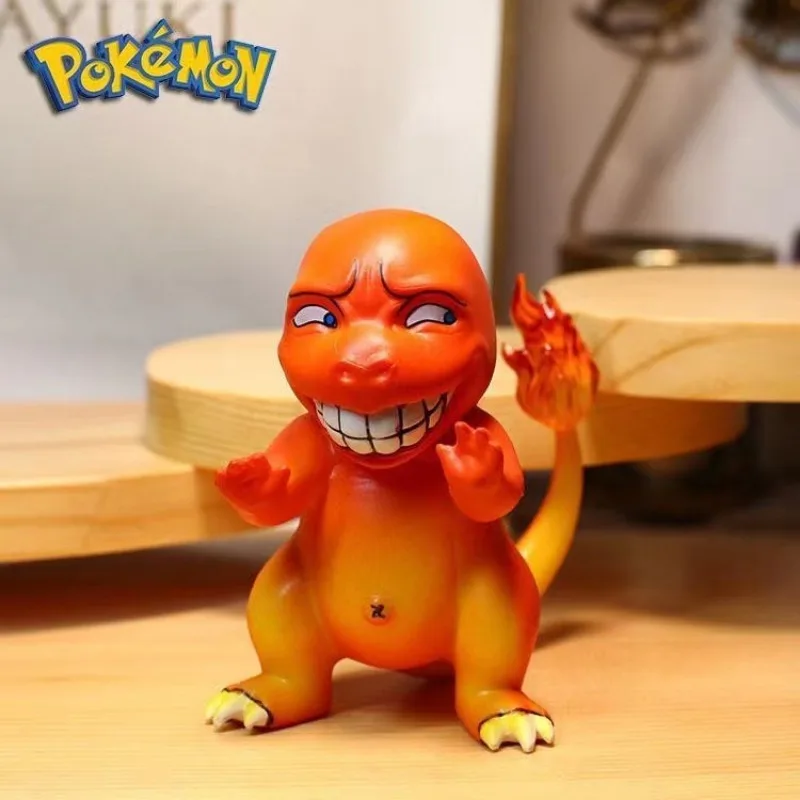 Pokemon Funny Freak Pikachu Gengar Bulbasaur Charmander Squirrel PVC Anime Action Figure Model Doll Toy Boy's Gift