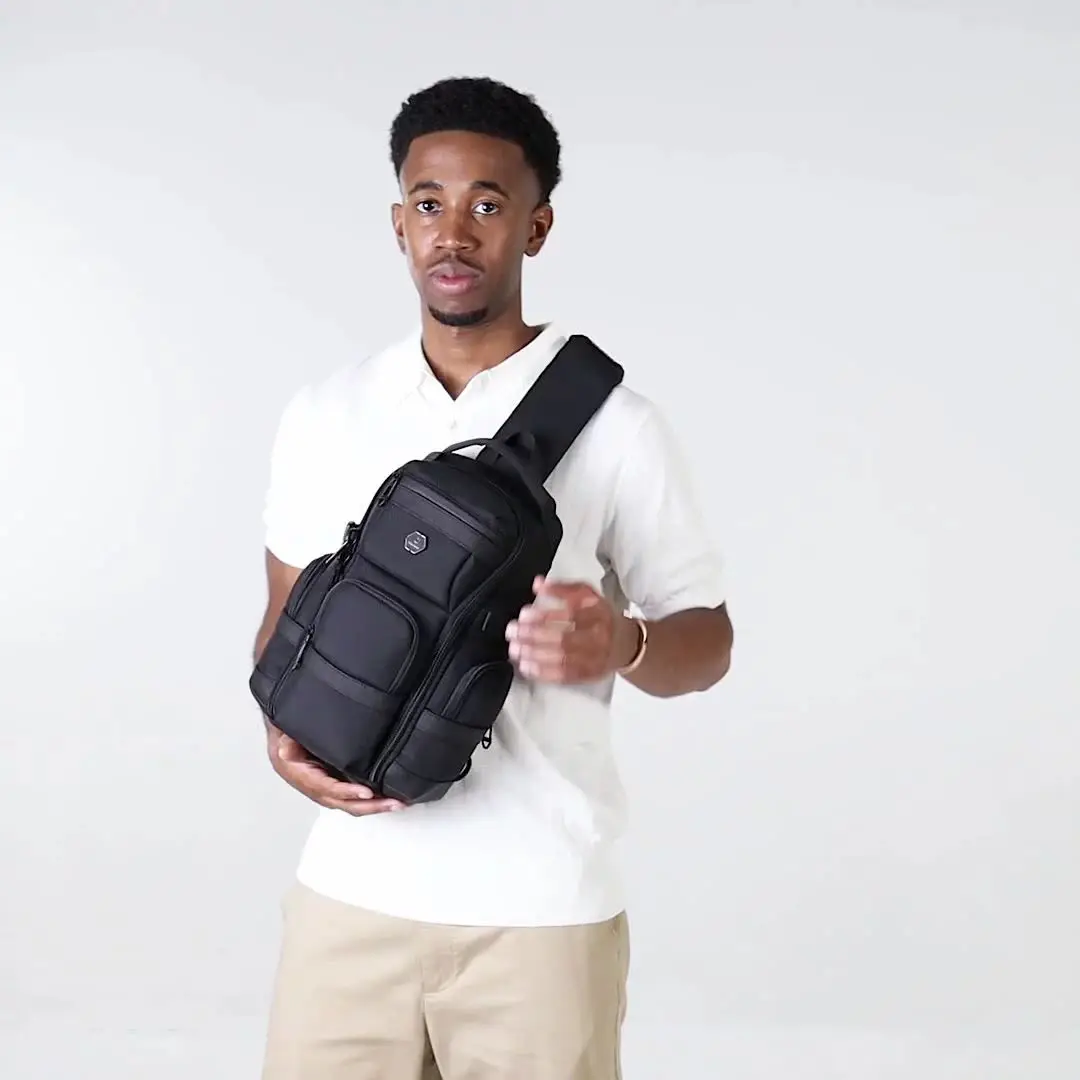 OZUKO-Bolsa Crossbody impermeável para homens, grande capacidade, bolsas de ombro para homens, bolsa de peito, estilingue tático, sacos mensageiro, esportes ao ar livre