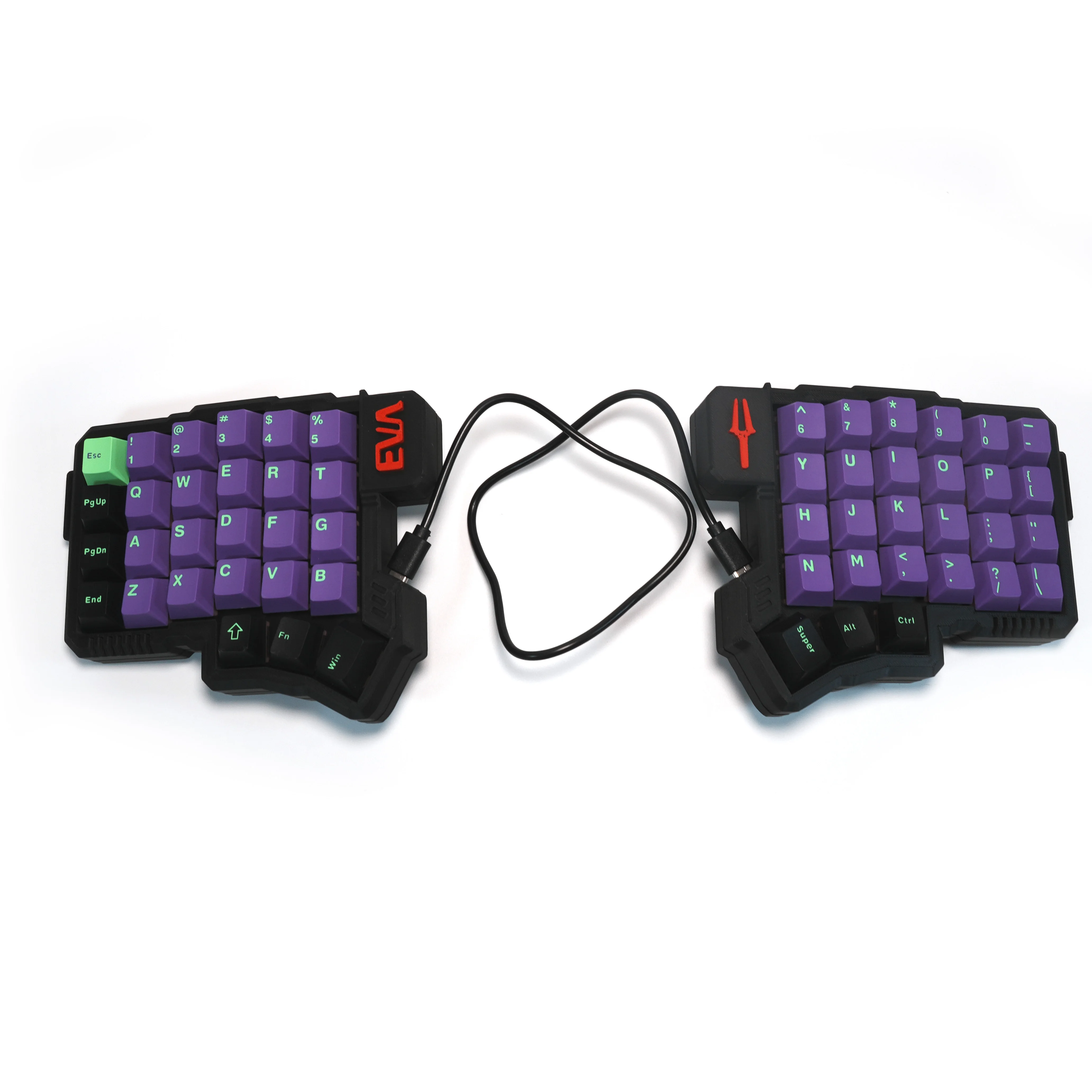

Silakka54 Split Keyboard Ergonomic Wired Keyboard Kit With Adjustable Tilt Stand QMK/VIAL Customized Hot Swap Gaming Keyboard