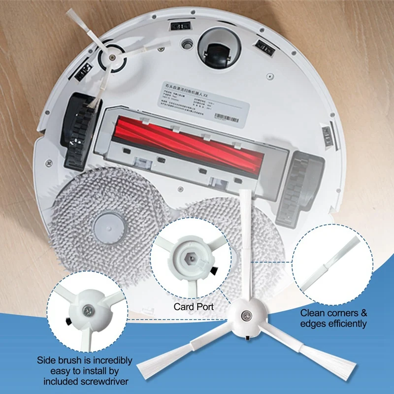 Sikat utama Filter Hepa kain pel kantong debu kain untuk Roborock Q Revo / P10 A7400RR Aksesori Penyedot Debu