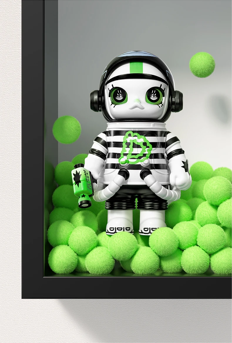 Officiële echte POPMART Mega Space Molly 100% Anniversary Series 4 Blind Box Doll Ornament Toy Verjaardag Verrassingsgeschenken
