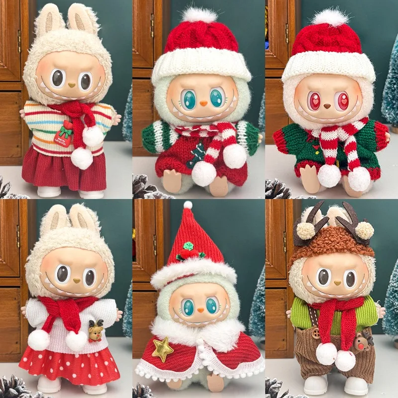 Mini Pop Kleding Outfit Accessoires Voor Korea Kpop Exo Labubu Idol V1 V2 Kerst Cookie Man Trui Hoed Nieuwe Jaar kleding