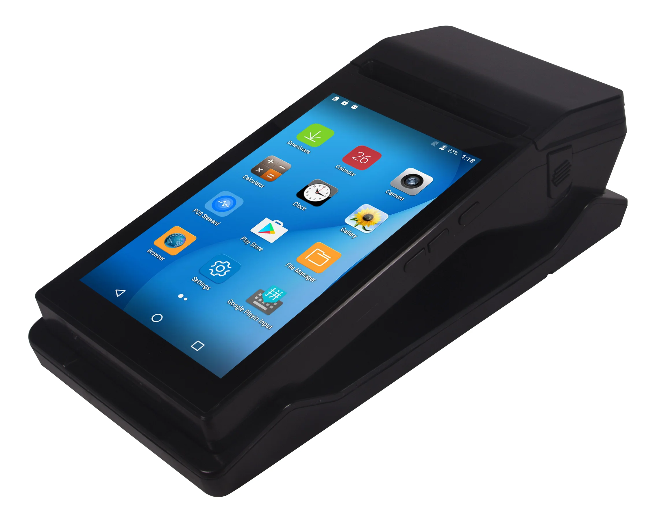 New 7 Inch Mini Touch Screen Mobile Handheld Android Pos System With 3G Based Android Pos Terminal Along 80mm Printer