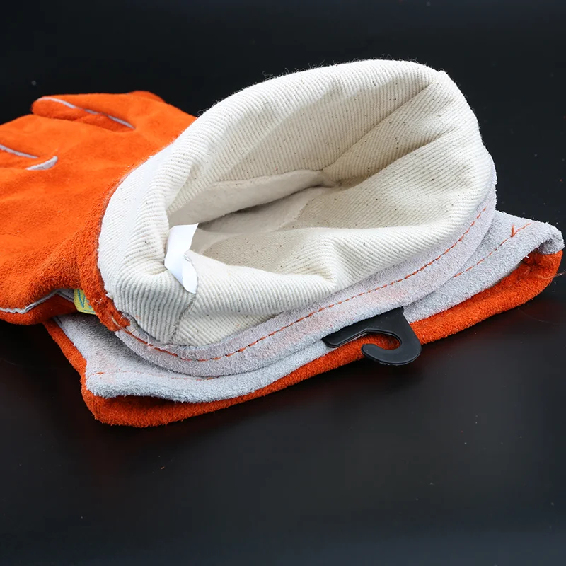 Guanto per saldatura WELDAS allunga guanti ignifughi in pelle di mucca resistenti al calore guanti per saldatura guanti protettivi per saldatori